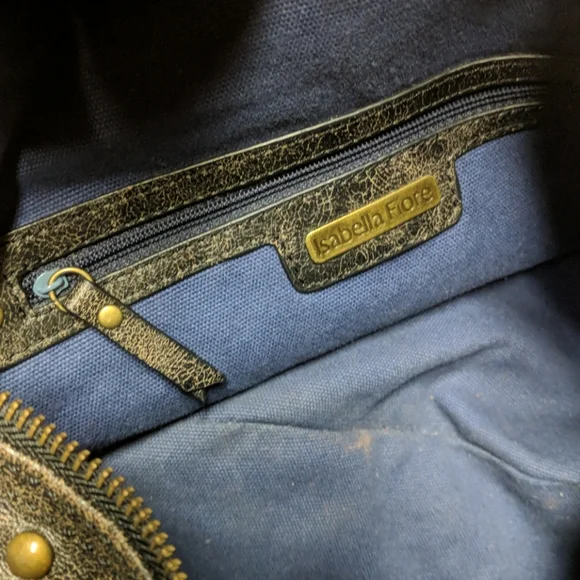 Isabella Fiore Chained Me Hearty Tattoo Distressed Leather Handbag - Picture 14 of 16